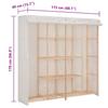 Wardrobe White 173 x 40 x 170 cm Fabric