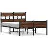 Bed Frame Without Mattress Brown Oak Effect 120 X 200 Cm Engineered Wood
