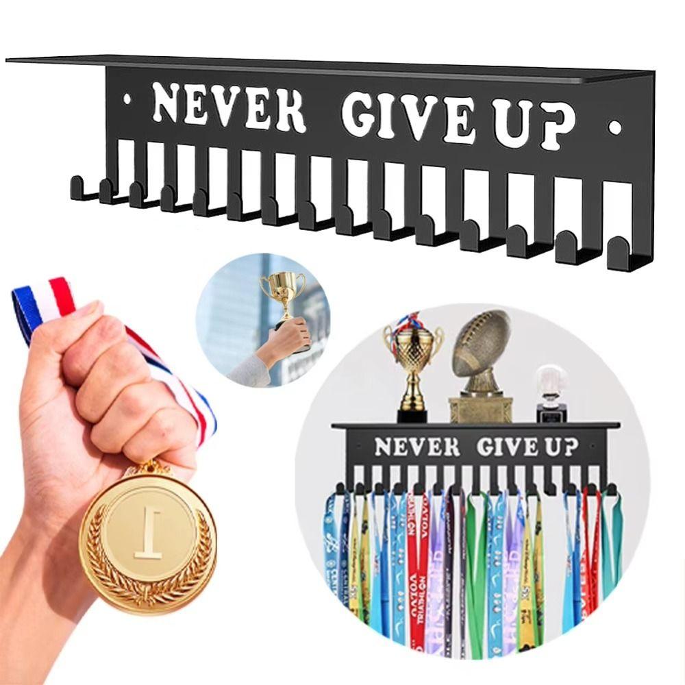 Wall Mounted Medal Hanger Holder Large Capacity Ribbons Medal Display Soccer Karate