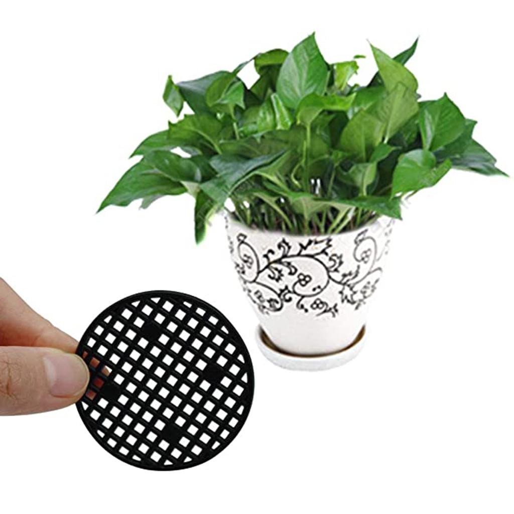 50PCS Flower Pot Hole Mesh Pad Bottom Mat Breathable Drainage Gasket Net