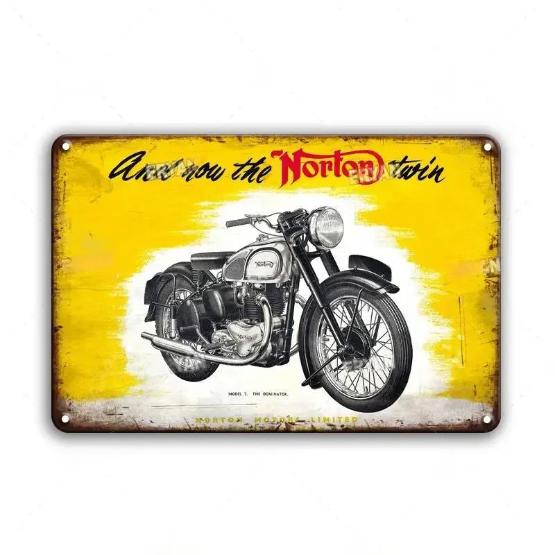 Vintage Motorcycle Decorative Metal Plate Poster Rusty Shabby Tin Sign Dad's Garage Bar Wall Decor Crafts Plaque Tinplate Signs