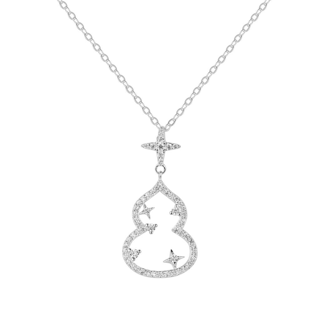 Gourd Diamond Necklace Light Luxury Niche Design Sense High-end High-end Clavicle Chain