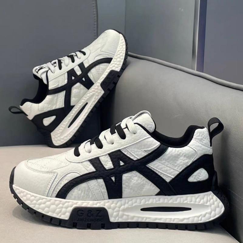 Men's Fashion Chunky Sole Sneakers Cross-Strap Casual Outdoor Comfortable Shoes