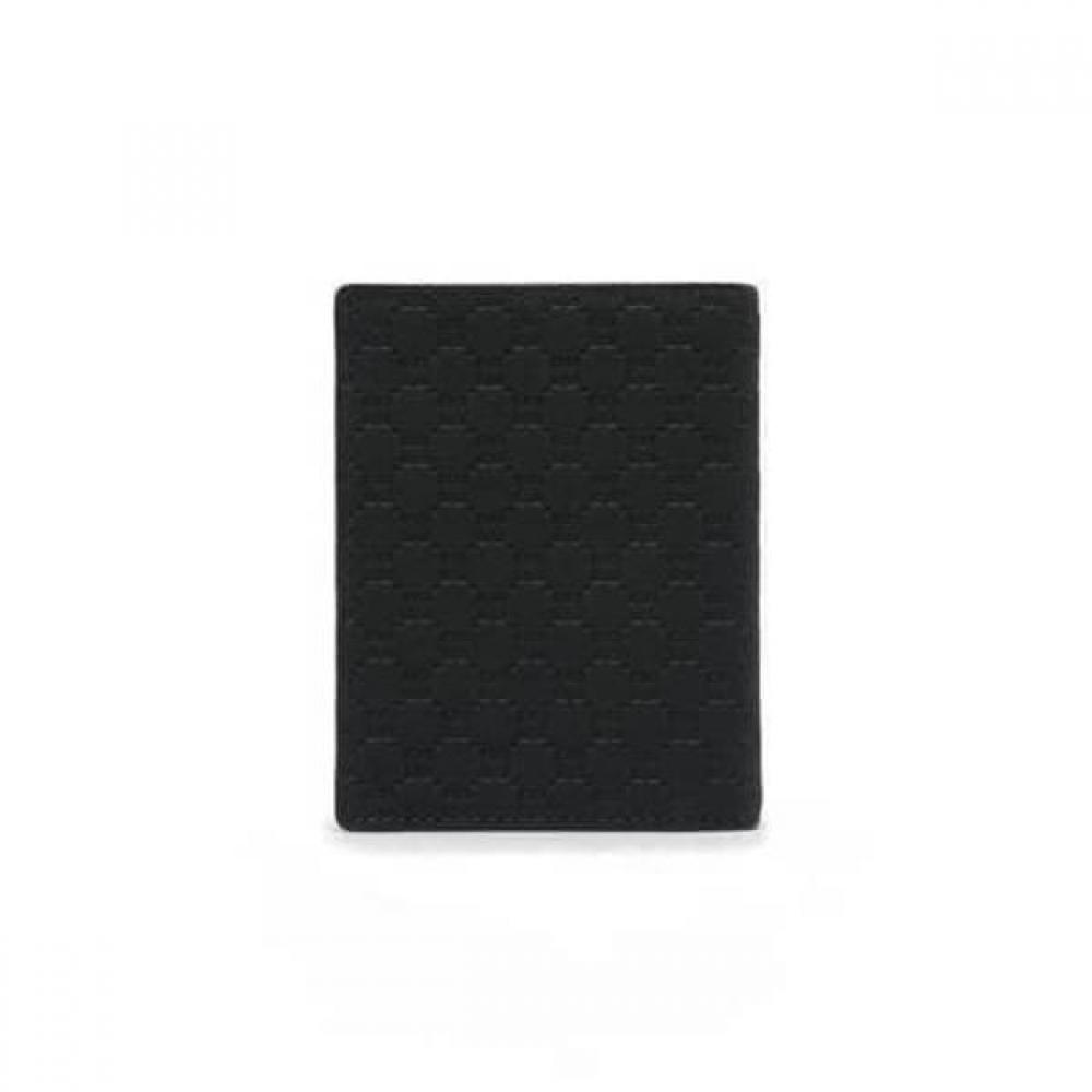 Daks Black European Leather Embossed Dd Pattern Card Wallet Dbwa5f365bk
