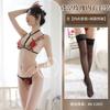 Sexy Female Transparent Hollow Rose Underwear Bra Set Embroidered Hollow Three-point Underwear Two-piece Set