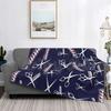 Barber Shop Pattern Hair Stylist Fashion Blanket For Sofa Bed Travel Barber Birthday Barber Barber Inspired