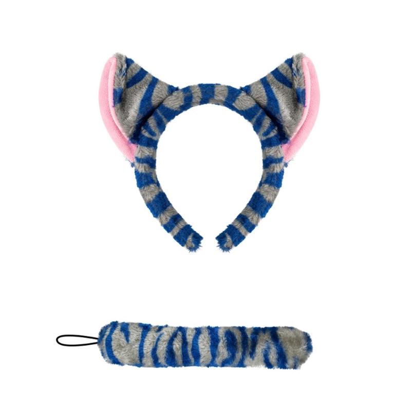 Animal Tigre Costumes Tigre Ears Headband Tail Bowtie Animal Fancy Costume Kits Halloween Cosplay Party Accessories