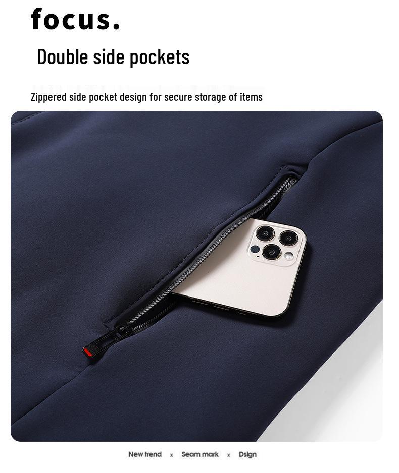 Men's Cotton Jacket with Detachable Hood for Autumn/Winter - High-Grade Casual Wear for Middle-Aged and Elderly