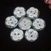 50pcs Two Holes Sewing Buttons Flower Pattern Resin Material Flower Design Buttons Round Shape Decorative Buttons Scrapbooking