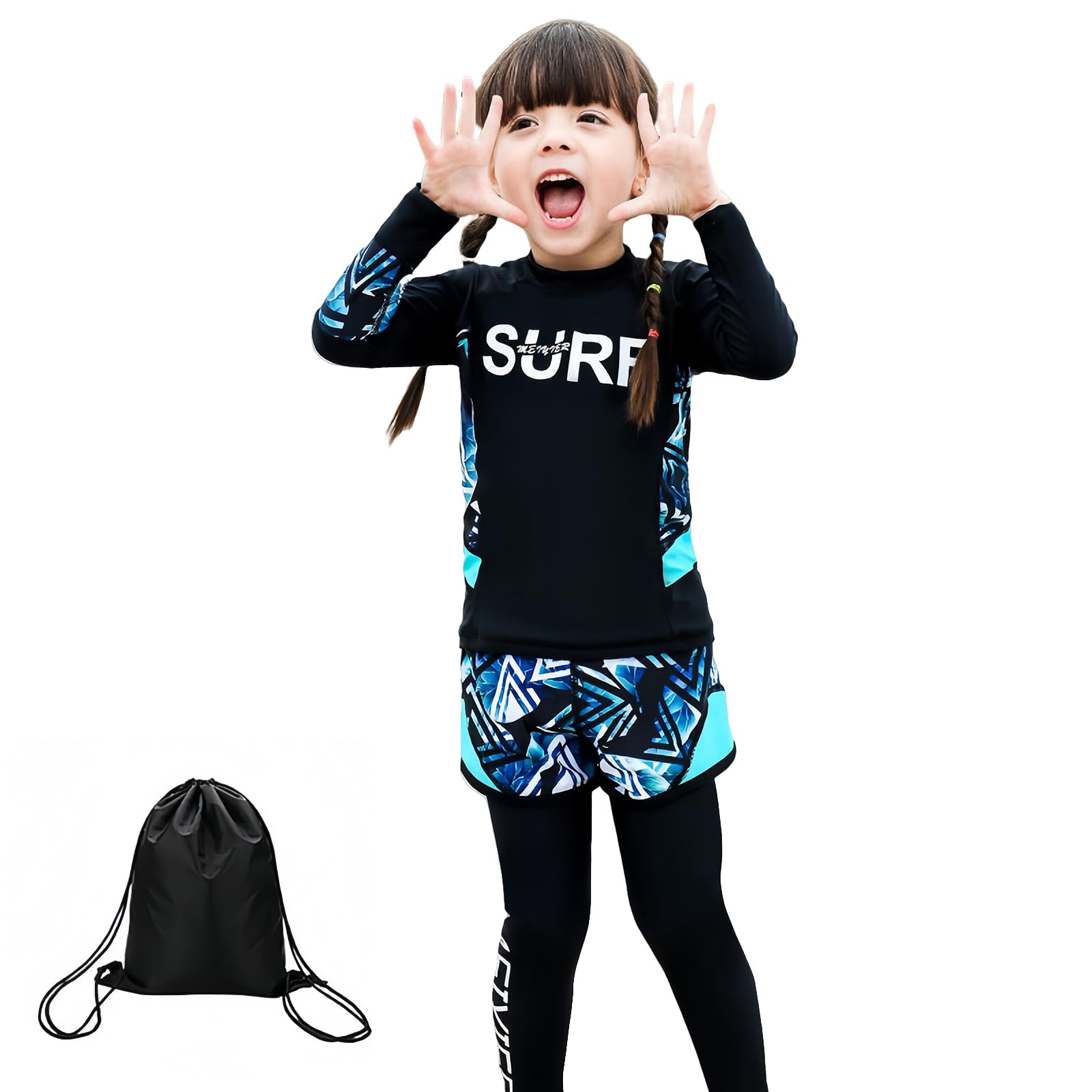 

CXYP 3-Piece Rash Guard Swimsuit Set for Boys and Girls, Separate Long Sleeves, UV Protection, Sunscreen [Authentic]