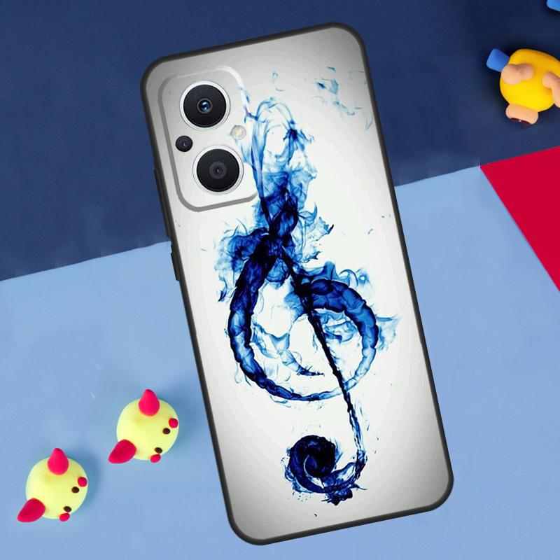 Musical Notes Violin Classical Music For OPPO Reno 12F 13F 14F 11F 10 11 12 13 14 Pro 8T 7 8 Lite OPPO Find X9 X8 X6 X5 Pro Case