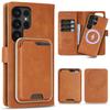 3 In 1 Detachable Card Solt Magnetic Wallet Leather Case For Samsung S25 Ultra S25Edge S24 Plus S23 S22 Flip Book Bag Cover