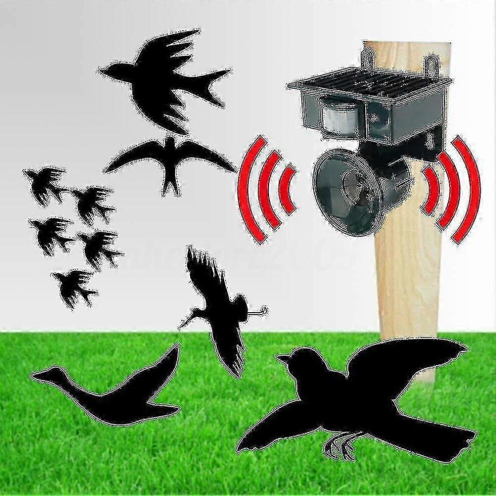Repellente ad ultrasuoni per animali da esterno a energia solare per uccelli, piccioni, corvi, spaventapasseri per parassiti