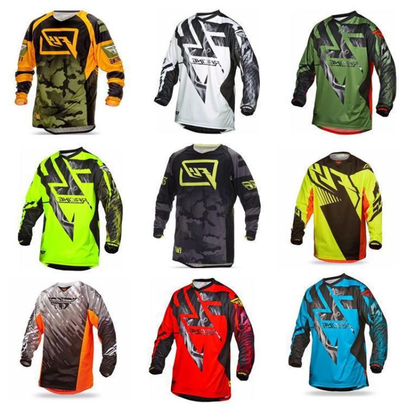 Mens Long Sleeve Mountain Bike Jersey Cycling Apparel Downhill Trail Riding Breathable Quick Dry