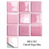 10Pcs Luxury Pink Brick Wall Stickers Imitation Brick Bedroom Decoration Waterproof Self Adhesive Tile Wallpaper Kitchen Cupboard Decor