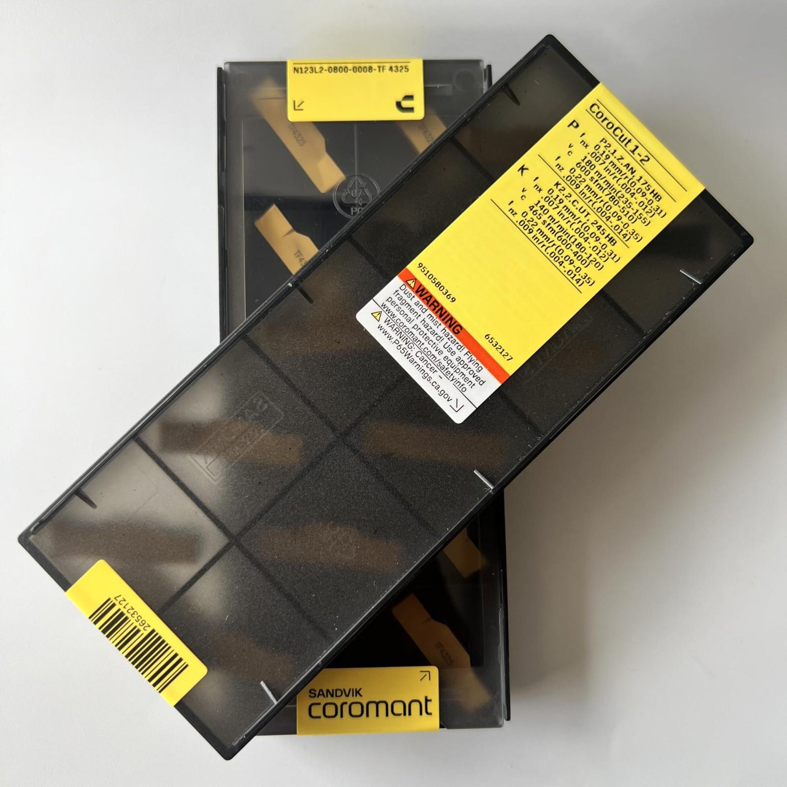 

SANDVIK / N123L2-0800-0008-TF 4325 / Original Swedish hard alloy blade 10 Pcs