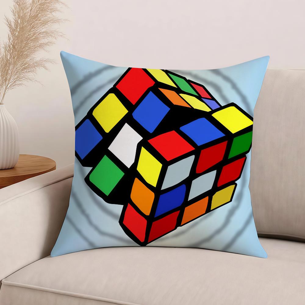 Fashion R-Rubik's C-Cube Pillow Case Office Cushions Suitable For Sofa Car Bedroom Decorative Cushion Cover