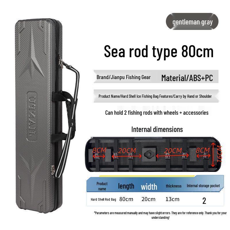 Fish Rod Bag for Raft, Lure, and Sea Fishing - No Disassembly Required, Fits Reel Line Groups, Multiple Models, Winter-Ready Storage.