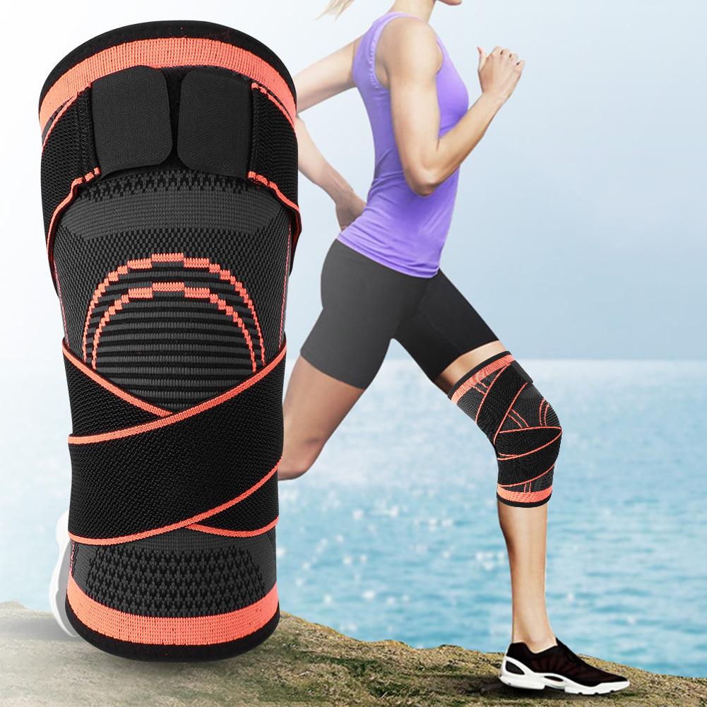Sport Compression Kneecap Knitting Elastic Support Bandage Antiskid Protective GearKneecap Protective Gear M