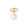 CELINE Les Perles CELINE Earrings In Brass With Gold Finish And Glass Pearls 46W796BPE.01GI