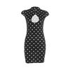 KDA European and American summer new women's clothing button collar sexy hollow waist hip dress