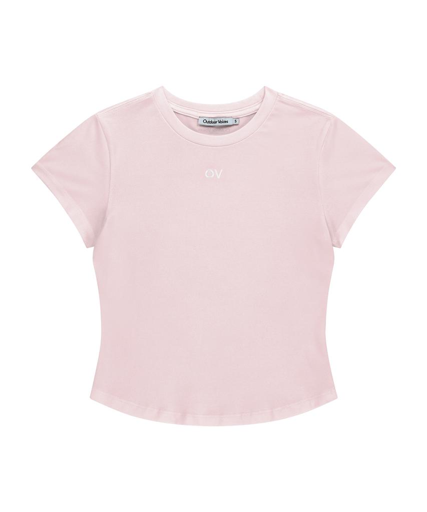 Ausdoeoboiseu Ov Central Logo Baby Tee (Light Pink)