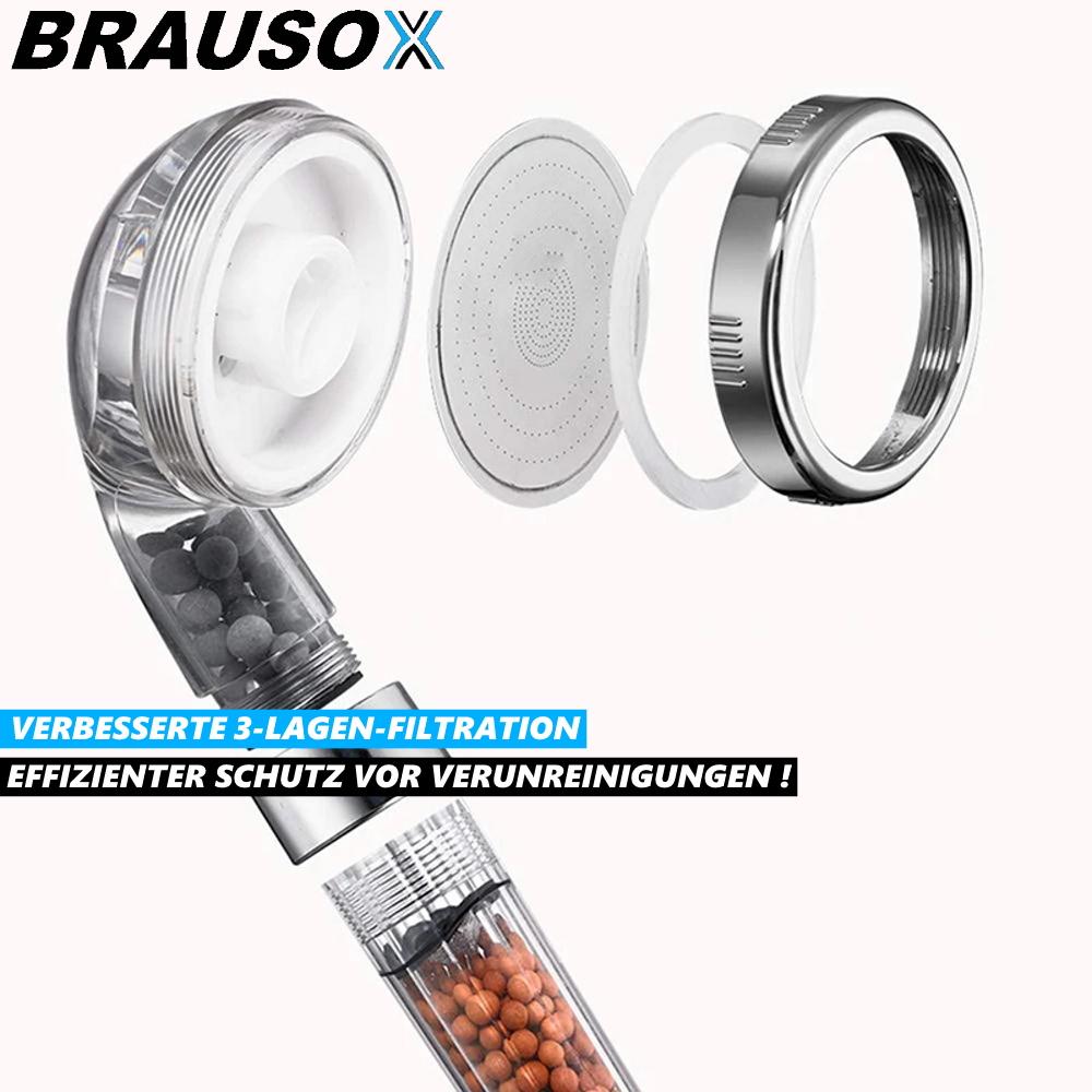 BRAUSOX Handbrause Duschbrause Wasserspar Duschkopf Ionic Mineral Filter Brause
