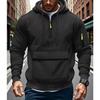 Men S Casual Hooded Sweatshirt Long Sleeve Pullover With Zipper Pocket