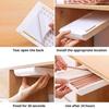 2pc White SelfAdhesive Storage Drawer Box Makeup Pencil Tray Desk Hidden Under Desk Stand Self-adhesive Under-drawer Storage Box