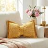 Federa Cuscino Decorativa con Fiocco in Chenille Federa Cuscino con Fiocco Copricuscino da Lancio Letto Sedia