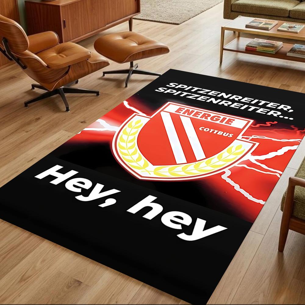 Fc Energie Cottbus Floor Rug Office Rug Perfect for Entryway Balcony Foyer Dining Room Antislip Carpet Anime Office Decor Birthday Christmas Gift