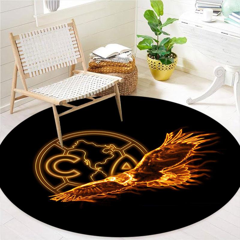 Club America Round Area Rug,Carpet Rug for Living Room Bedroom Sofa Playroom Decor,Non-slip Floor Mat