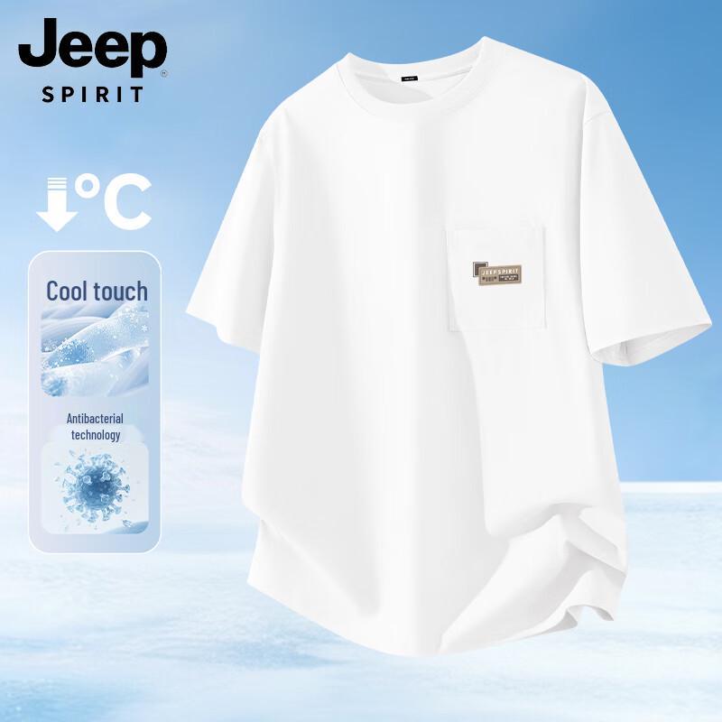 JEEP SPIRIT Men s 2026 Cooling Tencel Round Neck T-Shirt 3XL