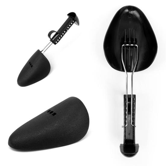 1 Pair Shoe Trees Adjustable Length Multi-holes Ultralight Matte Black Universal Anti-deformation Men Women Shoe Shape Supports Keepers