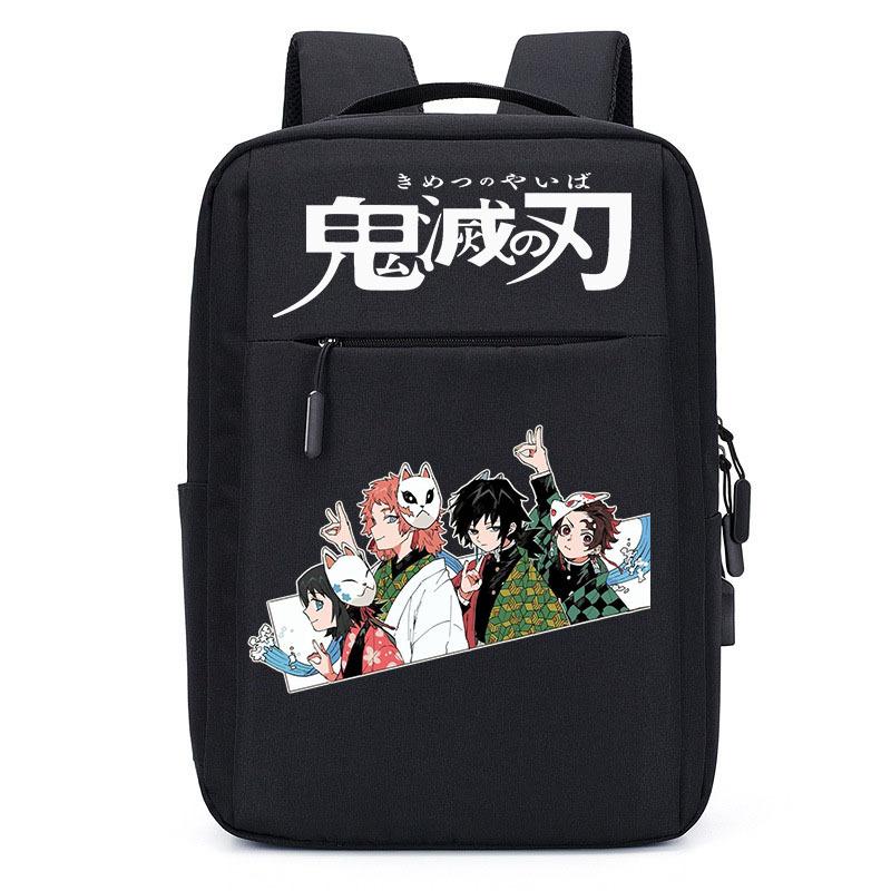 Japan Cartoon Comics Demon Slayer USB Charging Backpack Large Capacity Student Casual Backpack 0004