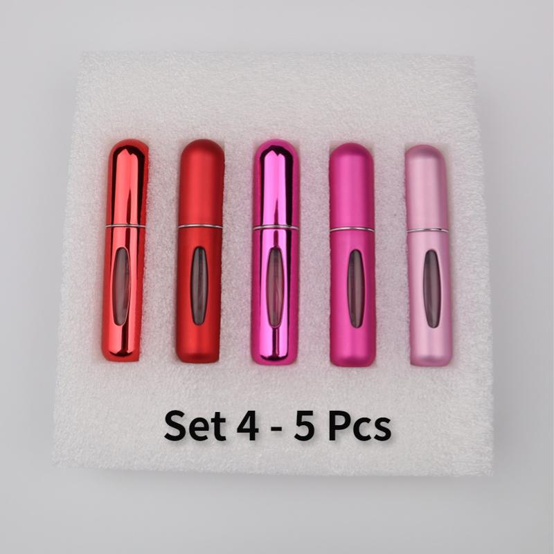 5Pcs 5ml Perfume Refill Bottle Sets Mini Portable Refillable Spray Scent Pump Empty Cosmetic Containers Atomizer
