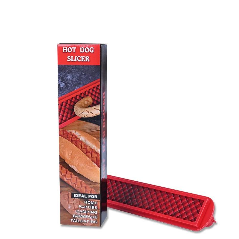 Stainless Steel New BBQ Sausage Hot Dog Cutter Hot Dog Cutters BBQ Kitchen Practical Tools Hot Dog Cutter Convenient Efficient
