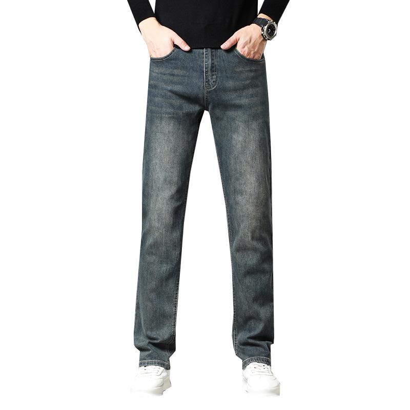 Blugi Bărbați Toamnă și Iarnă Noi Subțiri Drepti Elastici Largi Pantaloni Trendy Pantaloni Casual Bărbați Îmbrăcăminte Bărbați