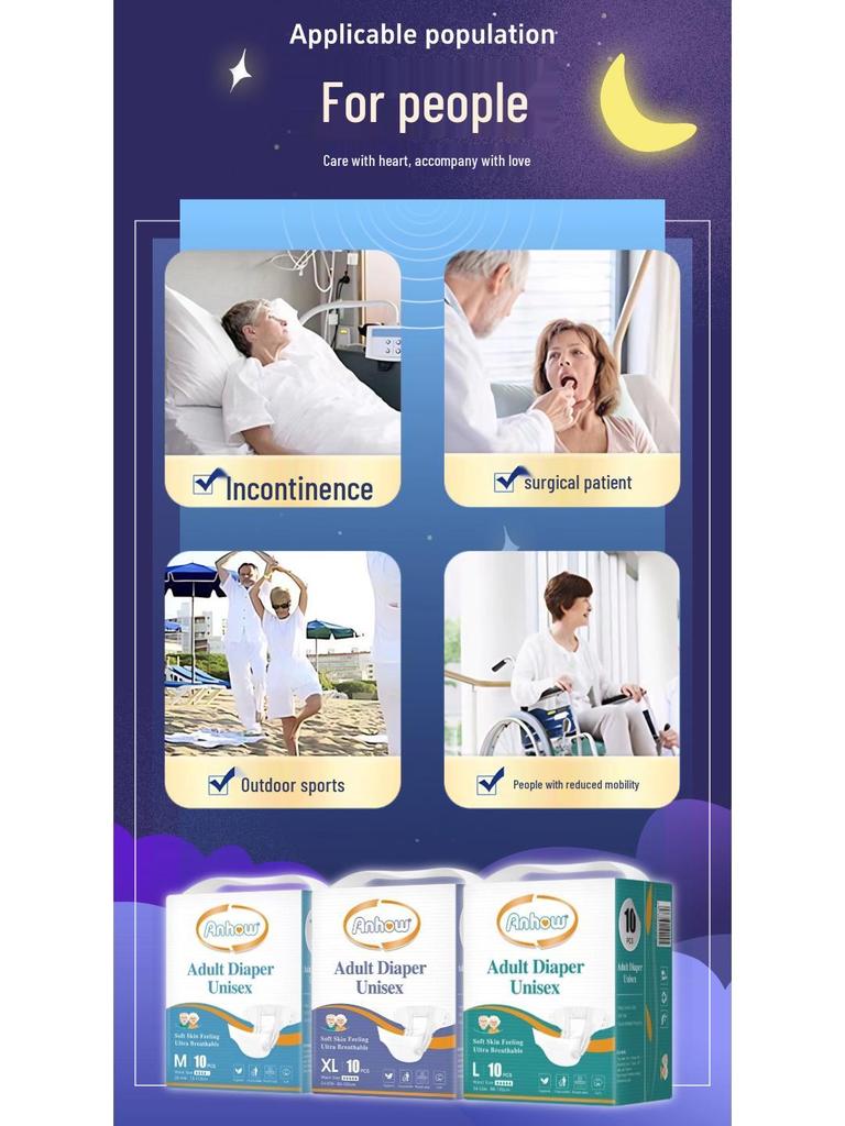 Premium Adult Pull-Up Diaper Pants: Dry, Breathable, Comfortable Fit with High Absorption