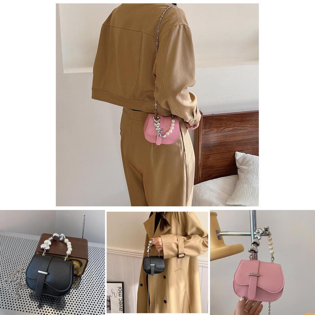 Stylish Minimalist Saddle Bag Women's Cross-border Trend Small Pu Shoulder Bag