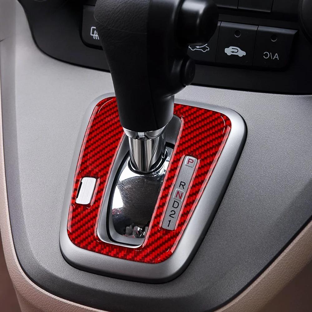 Kohlefaser-Aufkleber für Honda CRV CR-V 2007-2011 Mittelkonsole Schalthebelblende Schutzabdeckung Zierleiste Auto-Innenzubehör