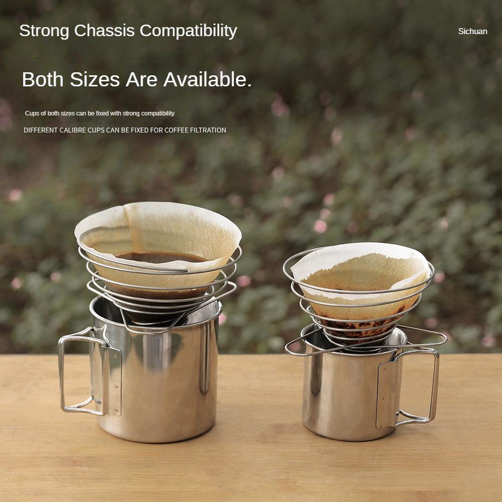 Kaffee Tropf Halter Kaffee Filter Tasse Outdoor Camping Klapp Trichter Filter Tasse Edelstahl Übergießen Kaffee Filter