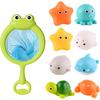 9pcs Educational Sea Creatures Bath Toys Set For Kids Ages 3-5 - Interactive Water Play, No Holes Design