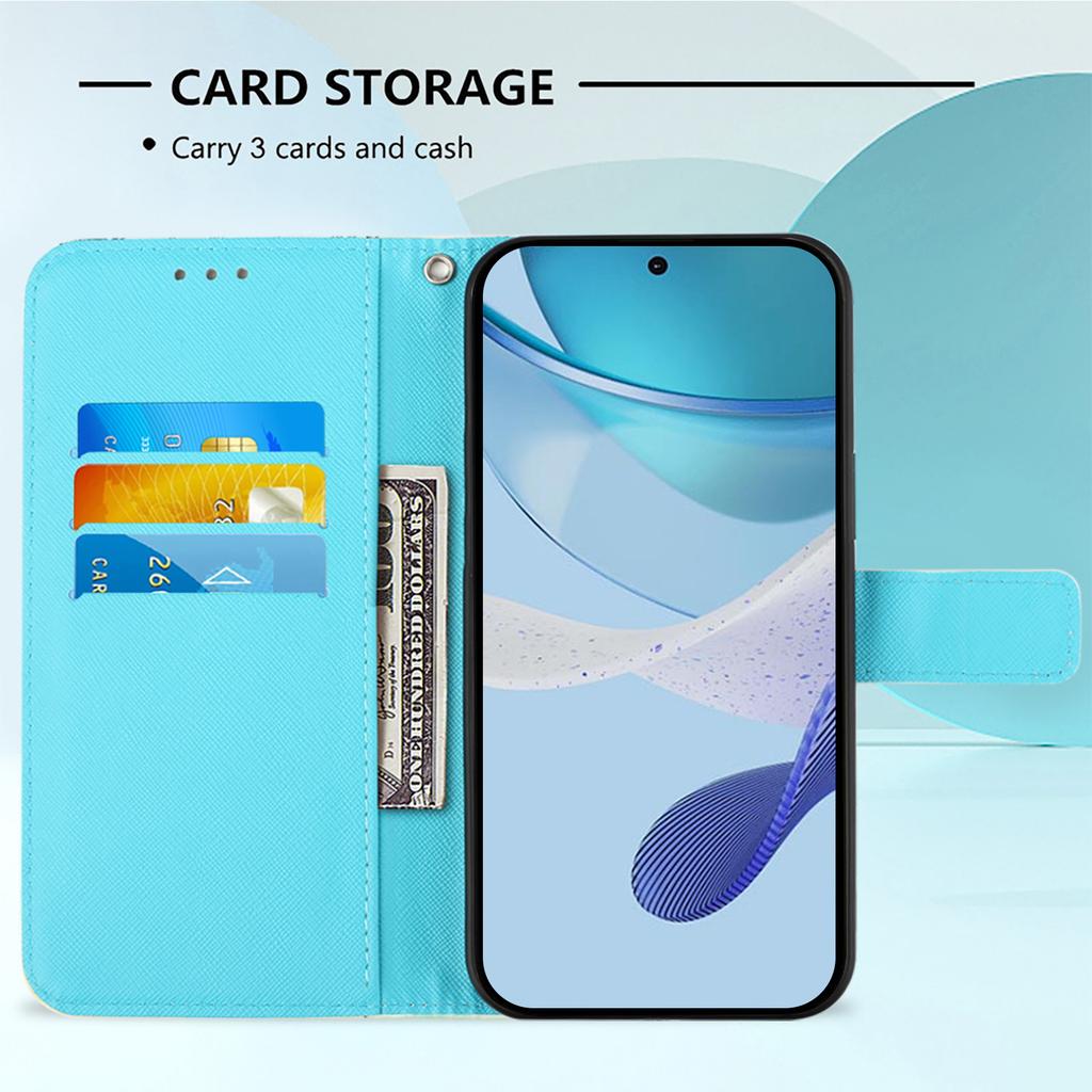 For OnePlus Nord CE4 5G Leather Case Pattern Printing Wallet Stand Mobile Cover with Strap