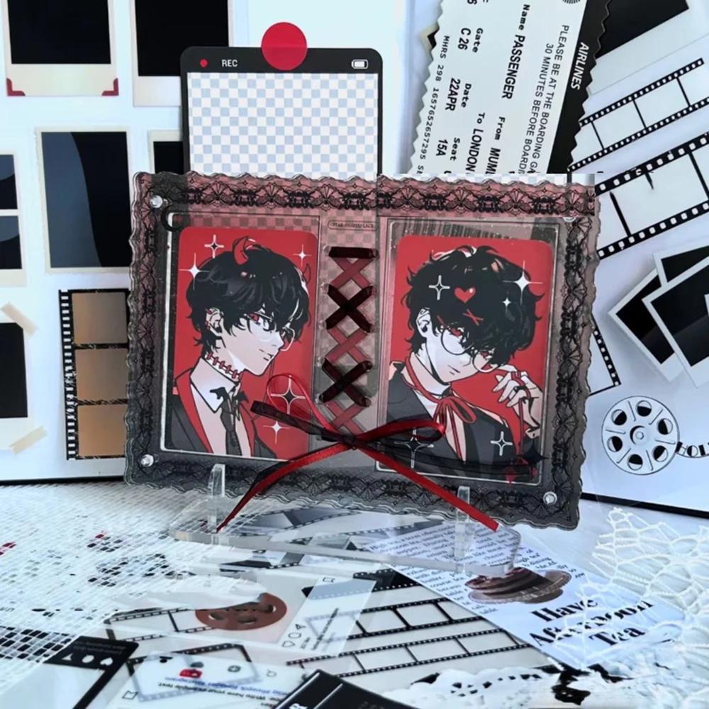 Acrylic Star Lace Band Photo Frame Ins Style Star Chasing Photo Storage Card Frame Creative Decorative Double Storage Frame New