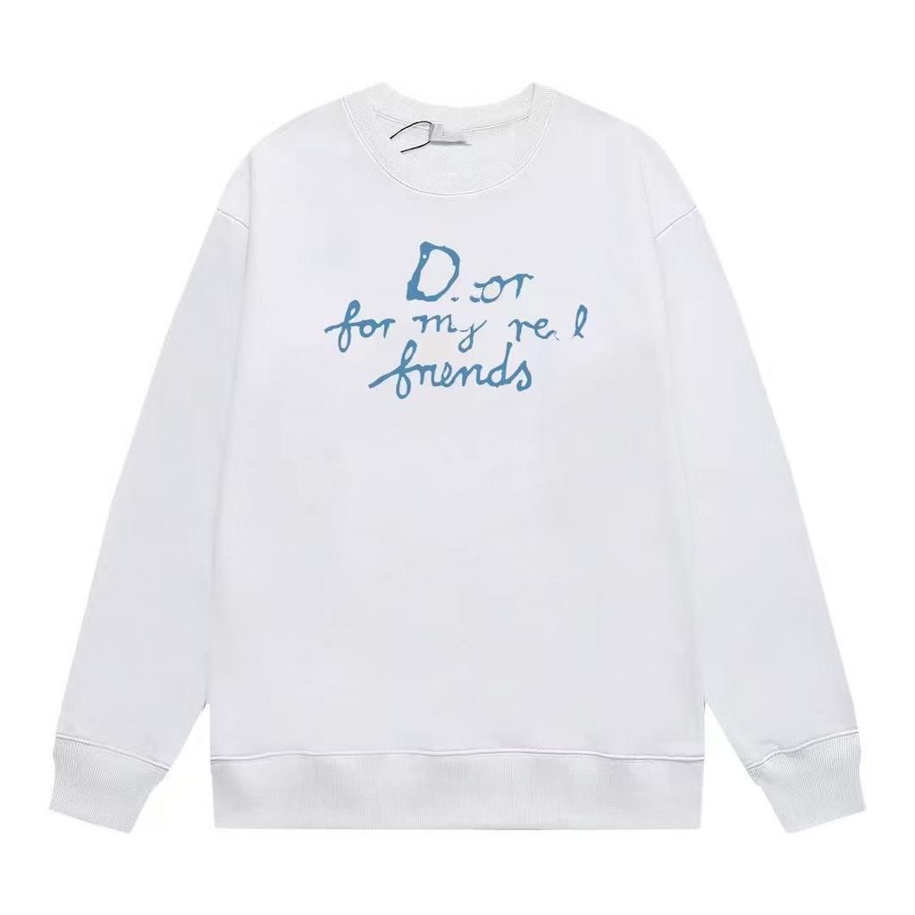 DO Marka Sonbahar/Kış Unisex 420g Harf Baskılı Bisiklet Yaka Kapüşonlu Sweatshirt - Yeni Gelen