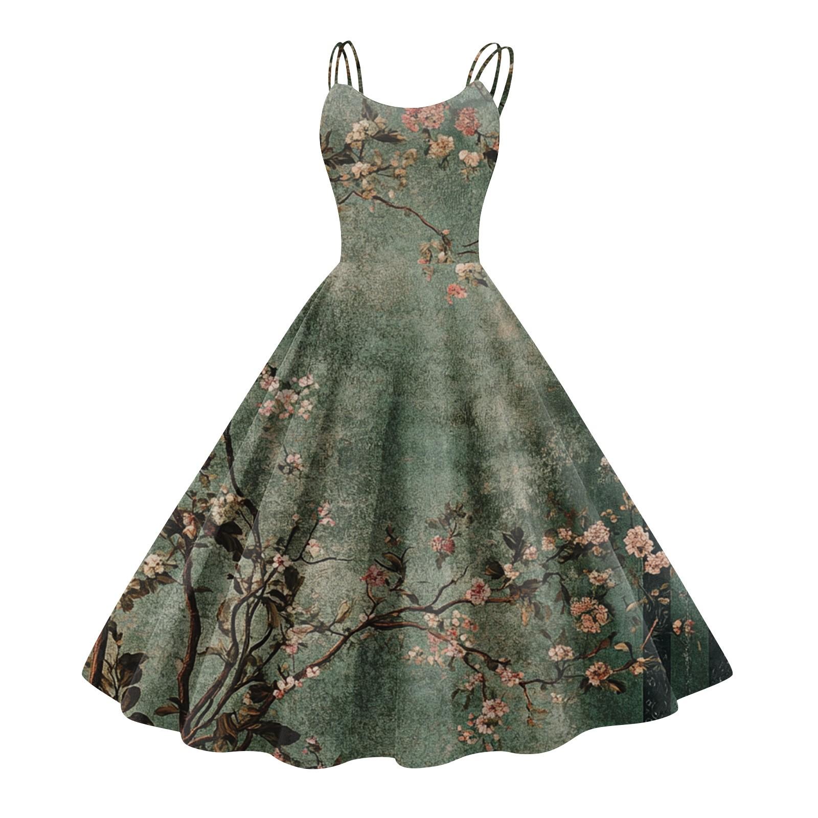 Женское повседневное модное платье с цветочным принтом, сексуальное с открытыми плечами, панк-ретро платье, ретро платье L