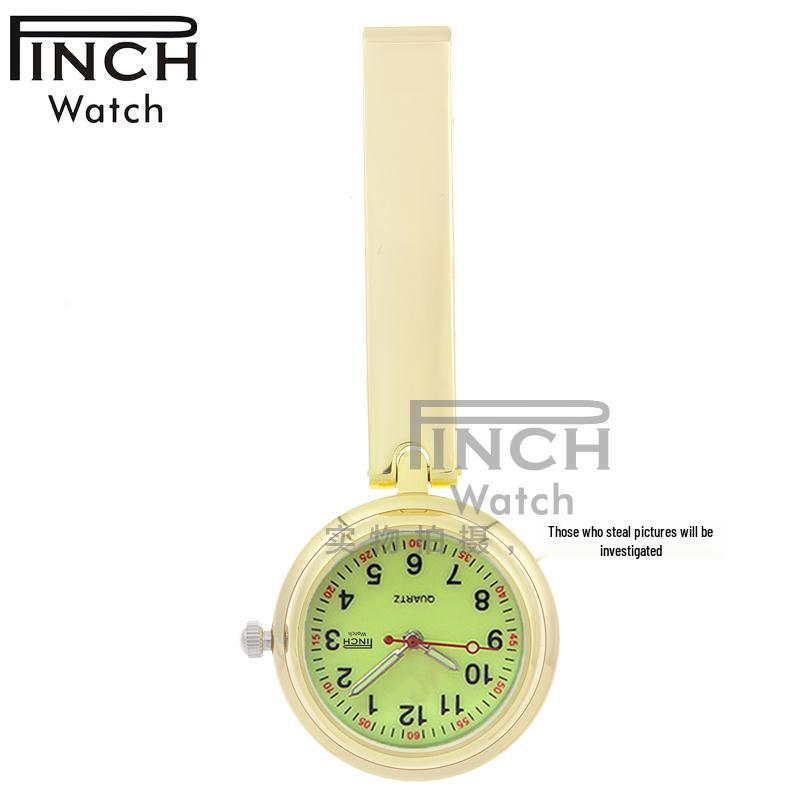 Engraved Women's Nurse Pendant Brooch Watch for Medical Use