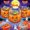 Reusable Pumpkin Shape Treat Bags Halloween Party Supplies For Home School Decoration Stylish Candy Bucket