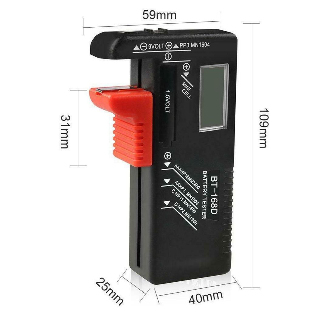 Universal Battery Tester BT 168 BT 168D BT 168PRO for AA AAA C D 9V 18650 Button Cell Voltmeter